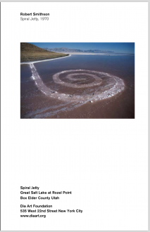 Smithson, Robert, Spiral Jetty brochure cover