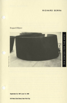 Serra, Richard, Torqued Ellipses, Chelsea 1998 brochure cover